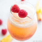 peach raspberry bellinis Awm
