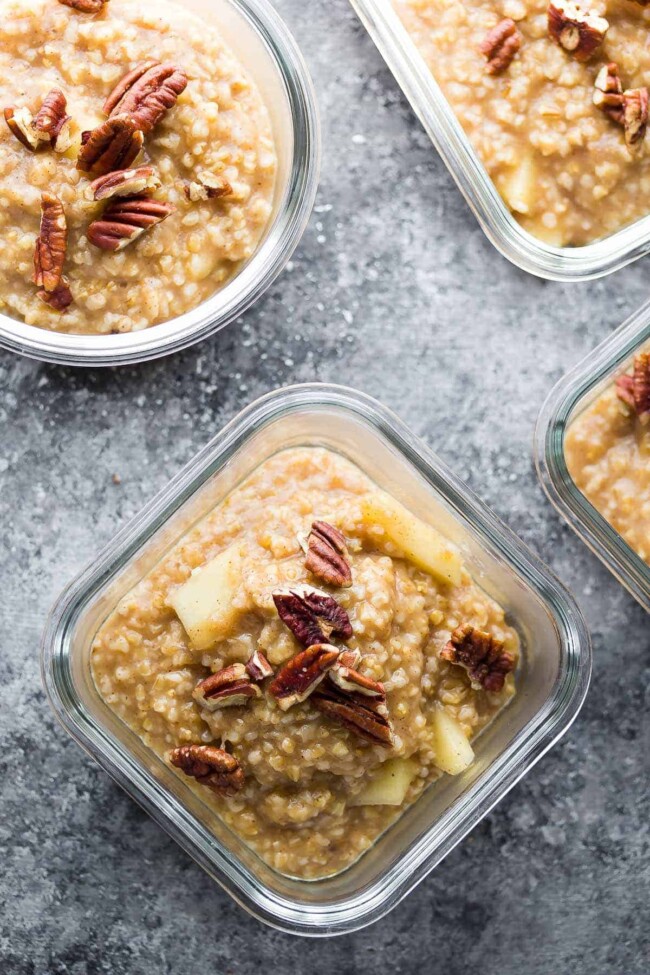 Maple Apple Steel Cut Oats Make Ahead Sweet Peas And Saffron