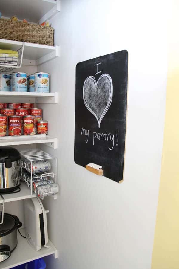 Photo of inside of the pantry after the pantry makeover
