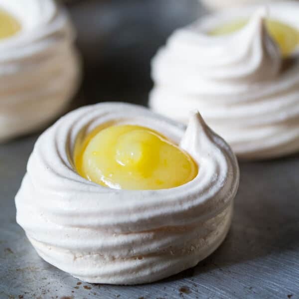 lemon meringue pie bites on sheet pan