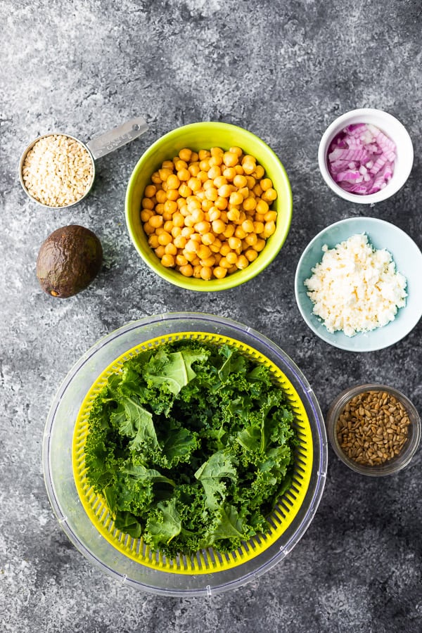 Kale Barley Salad with Feta and a Honey-Lemon Vinaigrette