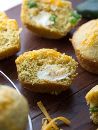 jalapeno popper cornbread muffins with butter