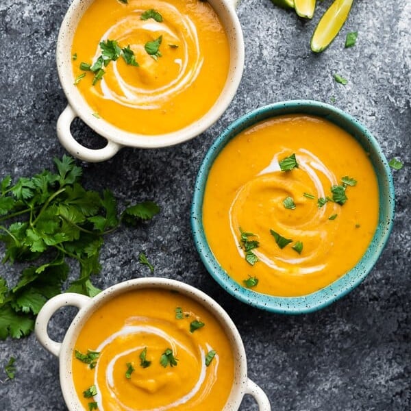 Thai Curry Carrot and Pumpkin Soup - Seasons and Suppers