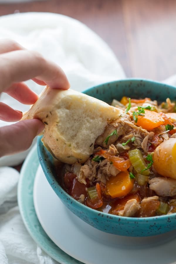 Rustic Instant Pot Tuscan Chicken Stew Sweet Peas Saffron