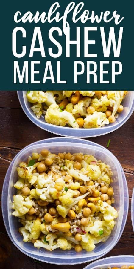 cauliflower cashew lunch bowls