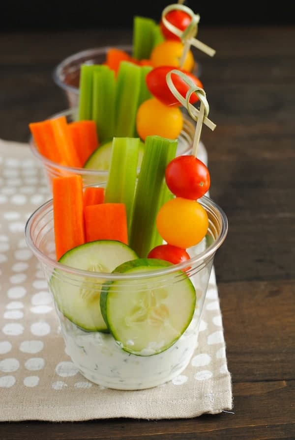 veggie and dip cups