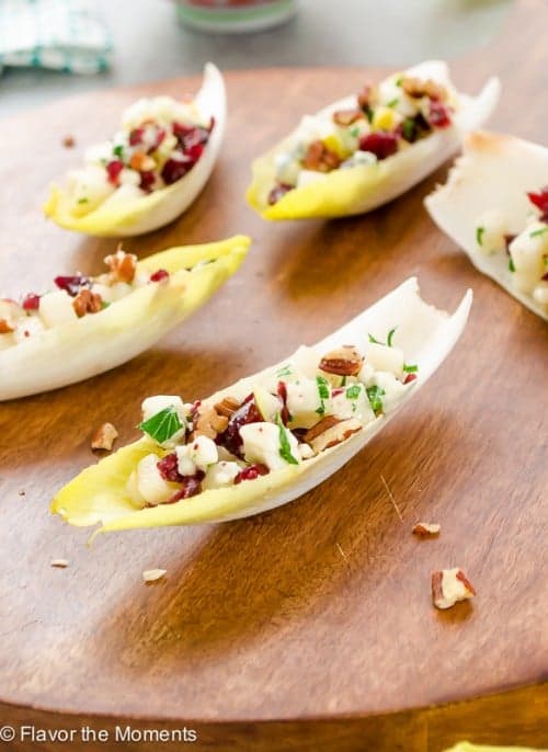 endive salad bites on board