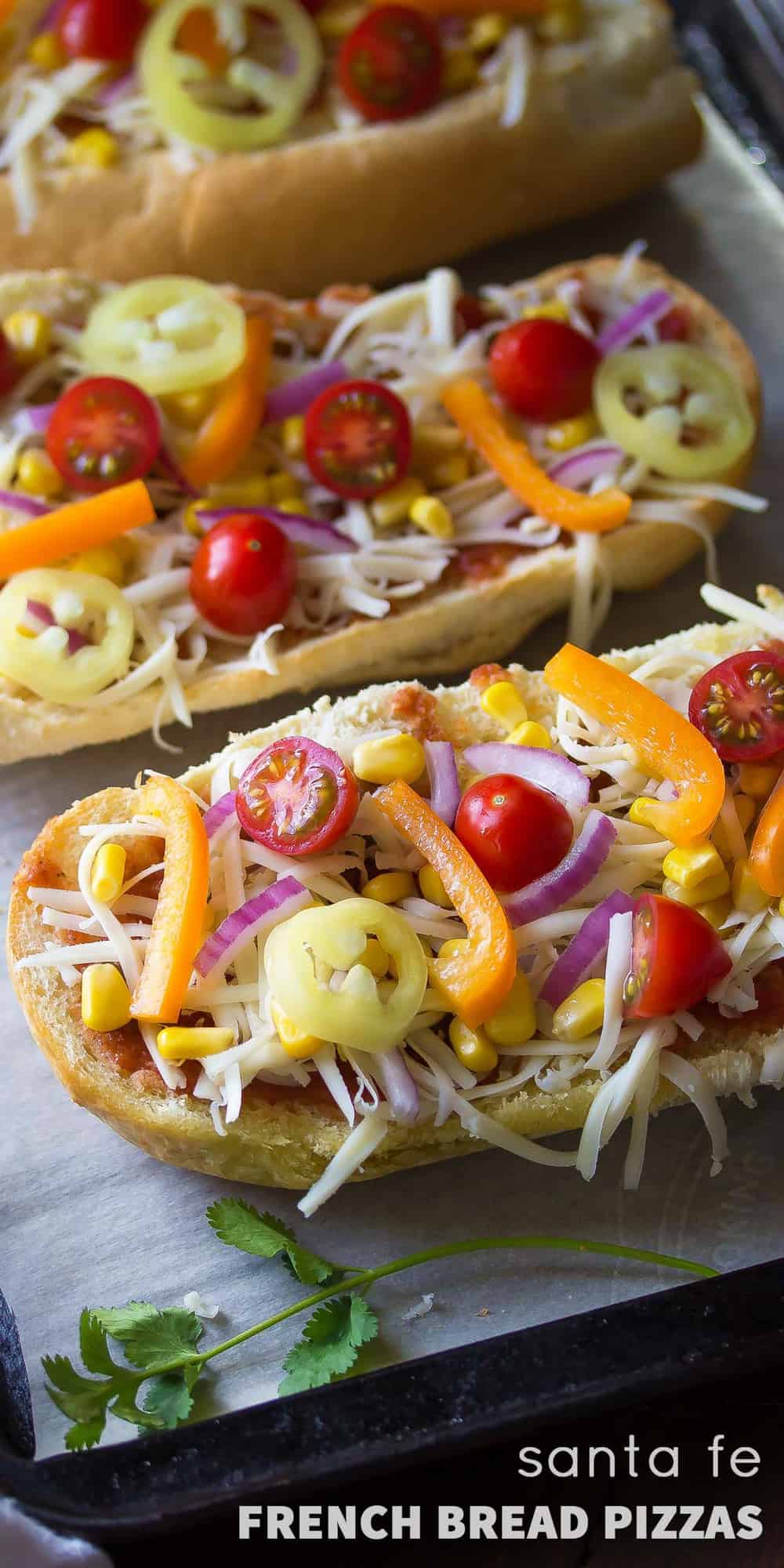 santa fe french bread pizzas