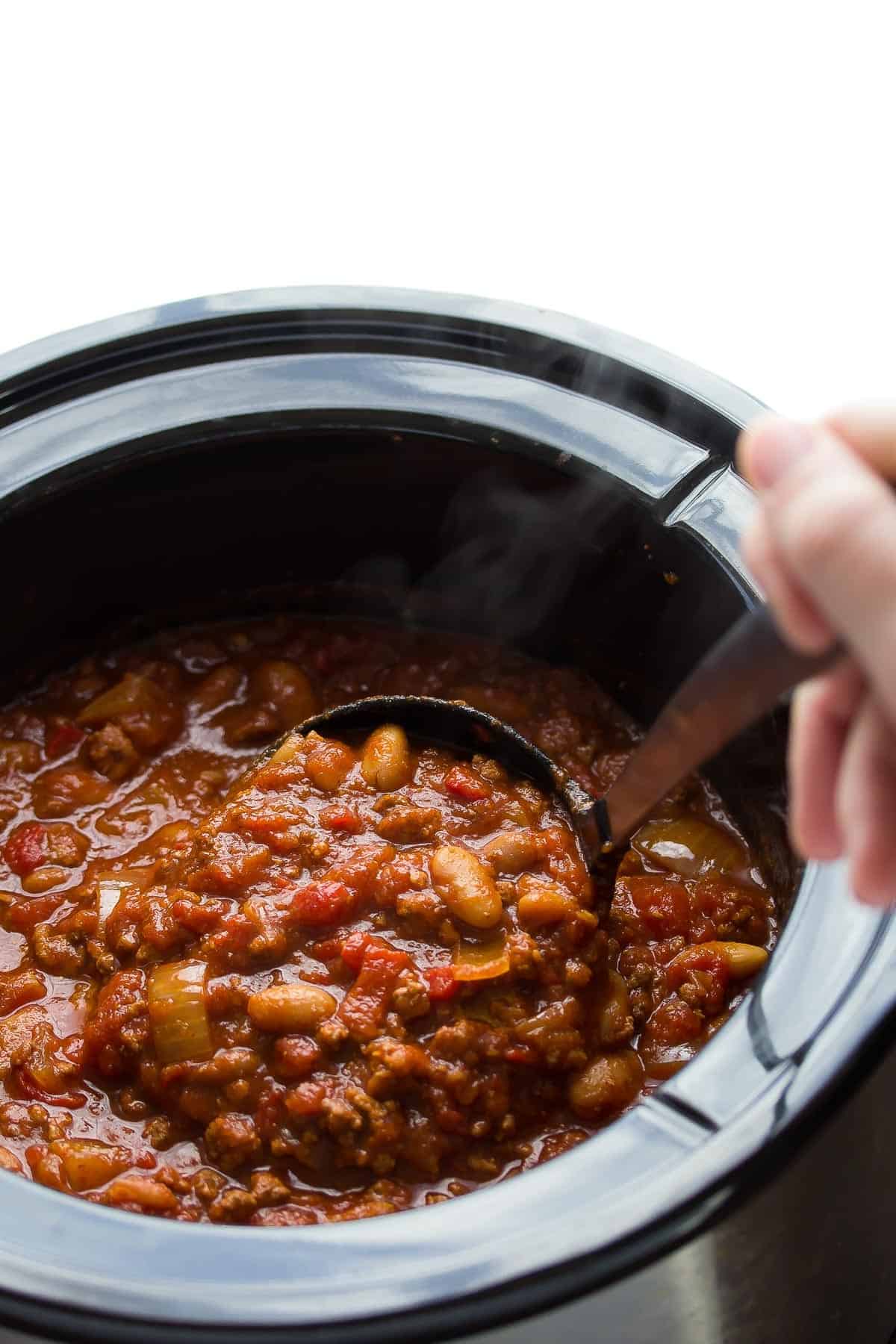 Slow Cooker Roasted Red Pepper Chili