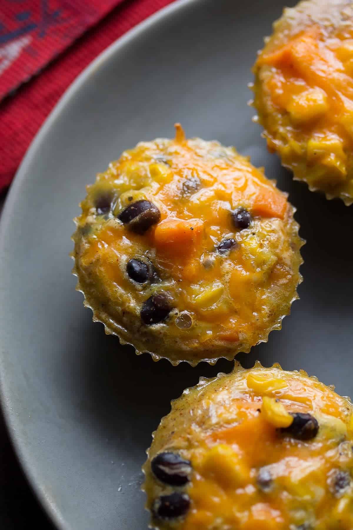 Southwest Black Bean Egg Muffins - Slender Kitchen