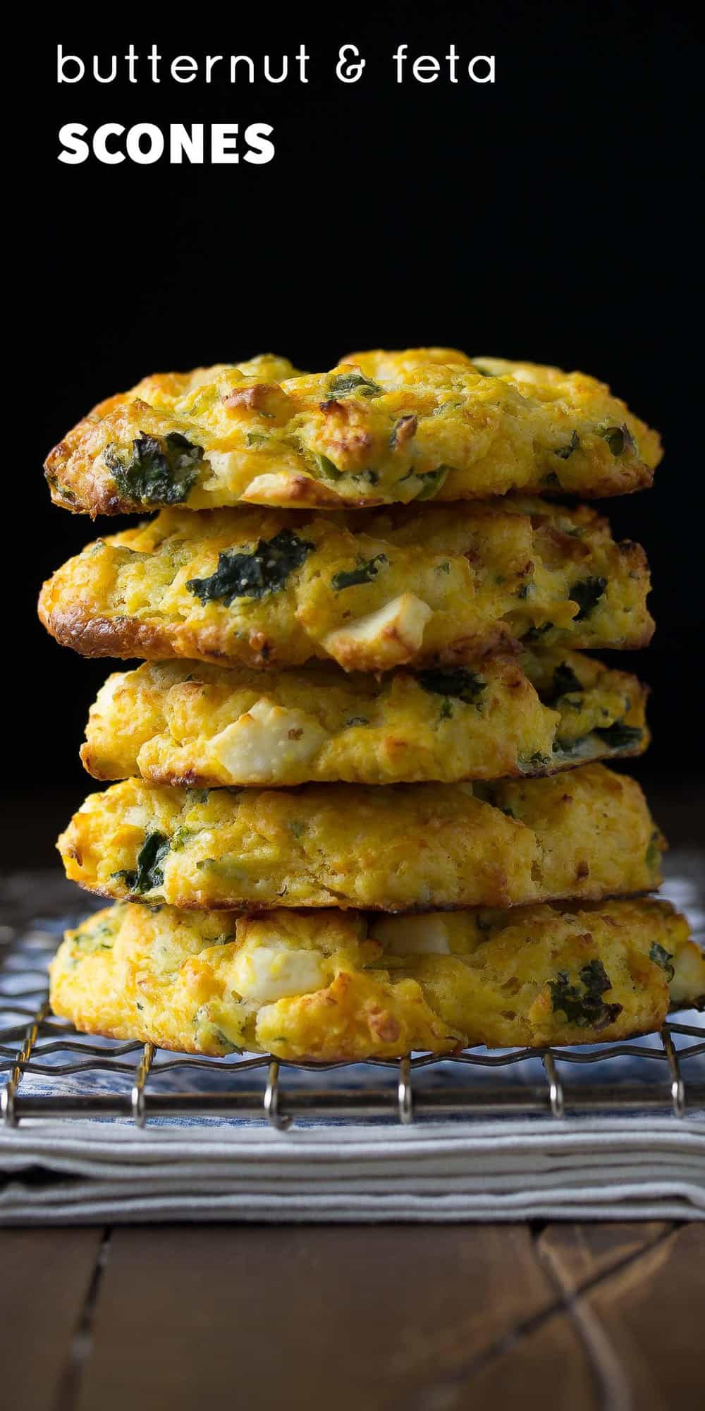 a stack of four butternut squash scones