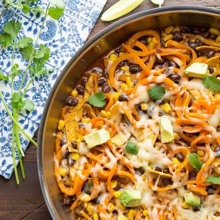Enchilada Sweet Potato Noodles Skillet Sweet Peas & Saffron