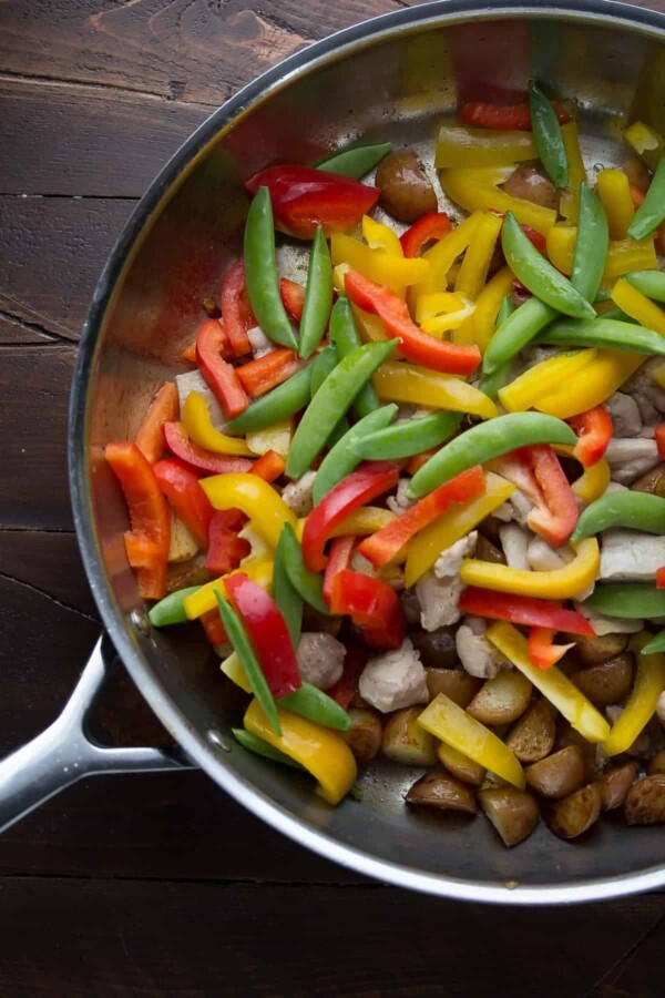 Healthy Chicken Skillet with Cajun Potatoes and Veggies