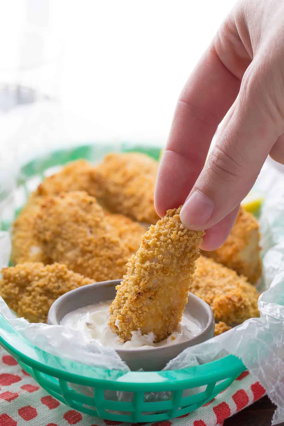 Healthy Homemade Frozen Chicken Strips that can go directly from the freezer into the oven! Made with chicken breast and whole wheat Panko.