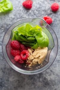 Fresh Raspberry Basil Vinaigrette (5 ingredients) | Sweet Peas & Saffron