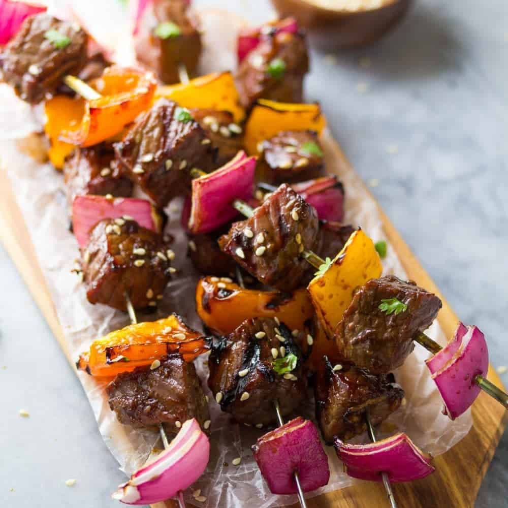 Korean Beef Skewers (Beef Bulgogi) - Sweet Peas and Saffron