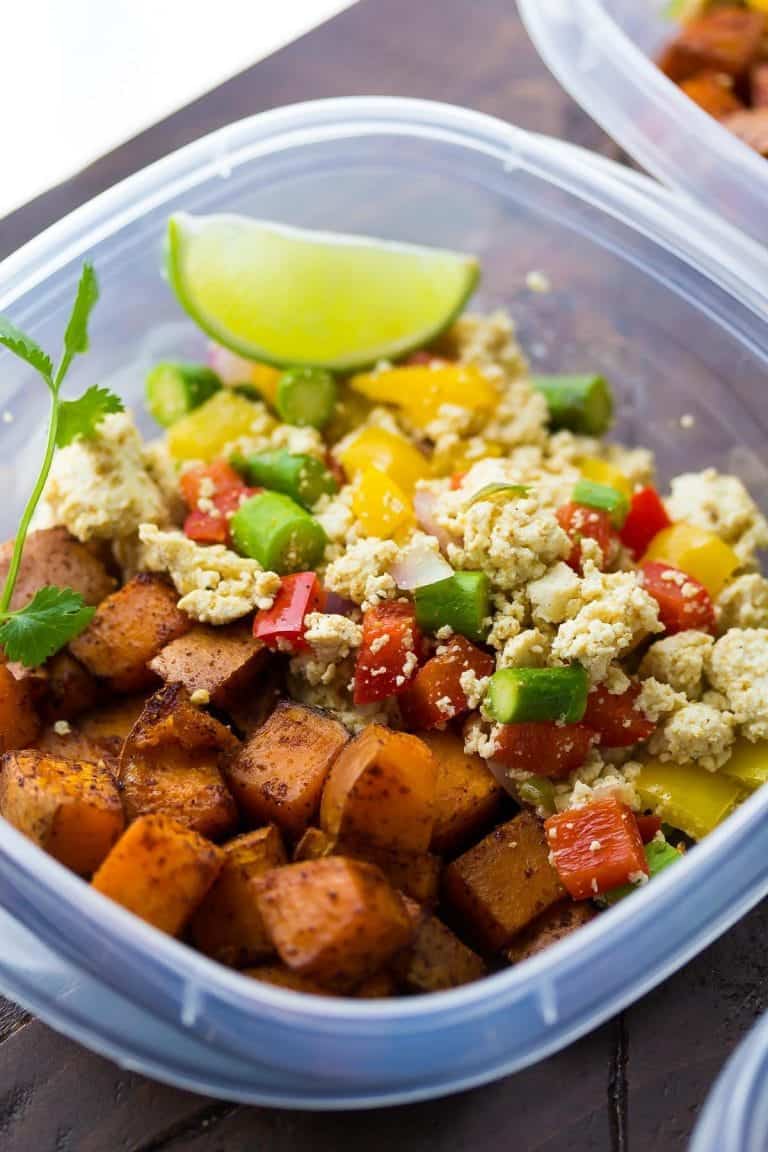 Tofu Scramble + Sweet Potatoes