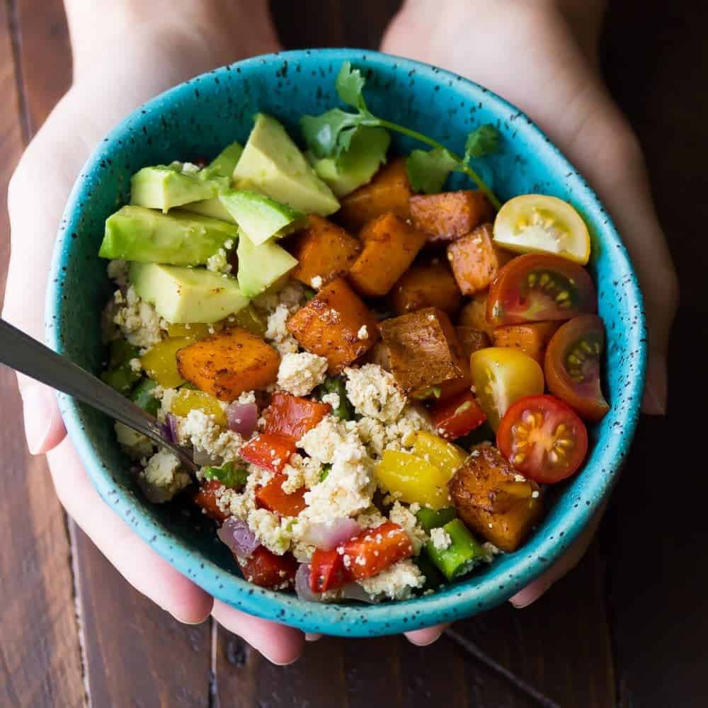 Tofu Scramble + Sweet Potatoes