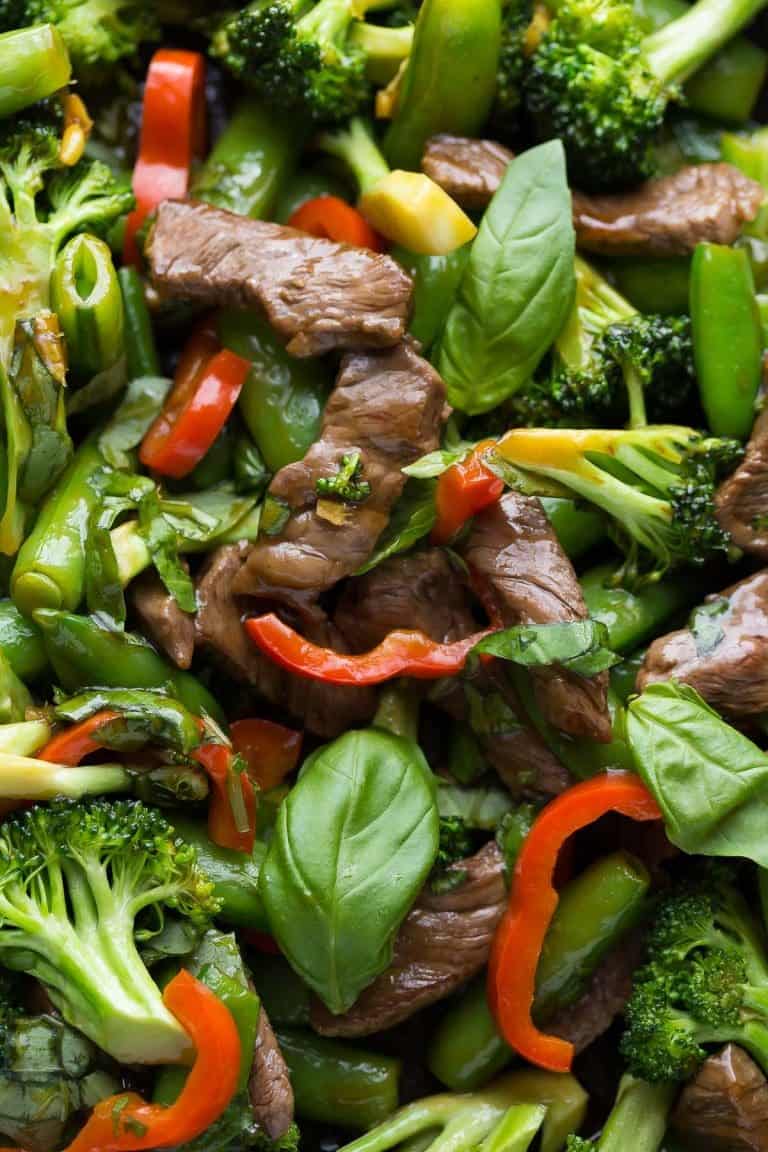 Thai Basil Beef Stir Fry Sweet Peas and Saffron
