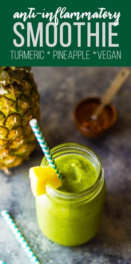 anti-inflammatory turmeric smoothie with pineapple