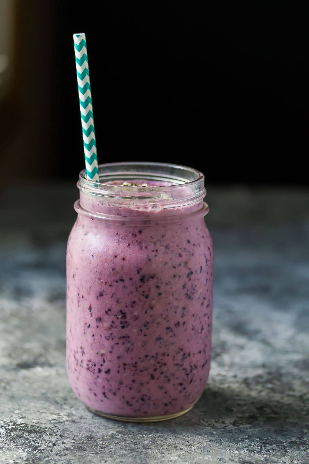 Blueberry Coconut Water Smoothie - Sweet Peas and Saffron