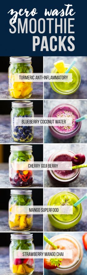 5 frozen smoothie packs (zero waste)