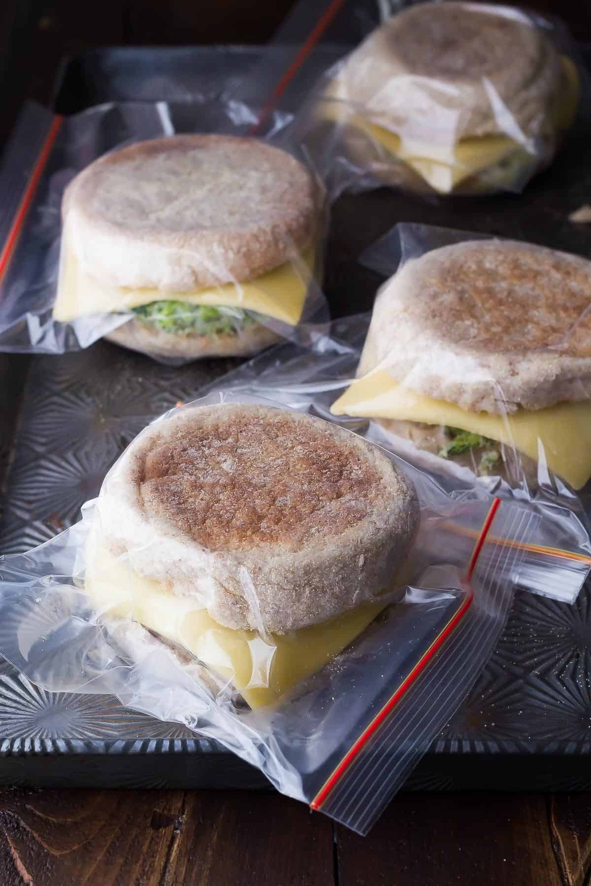 Healthy Freezer Breakfast Sandwiches