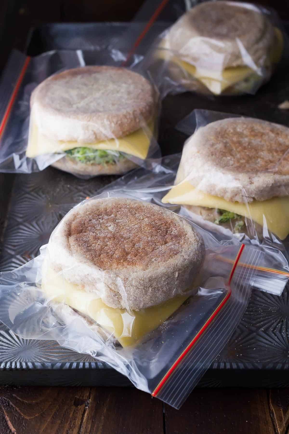 Healthy Freezer Breakfast Sandwiches - Sweet Savory and Steph