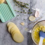 Herb And Garlic Potato Stacks - Sweet Peas And Saffron