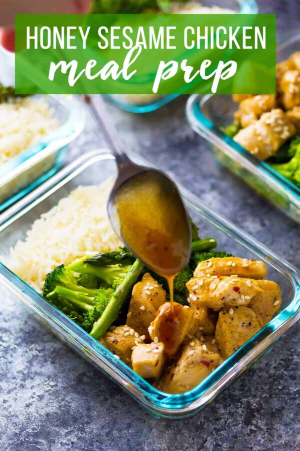 honey sesame chicken lunch bowls