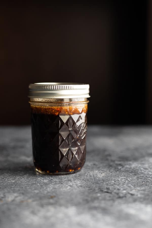 honey sesame stir fry sauce in mason jar