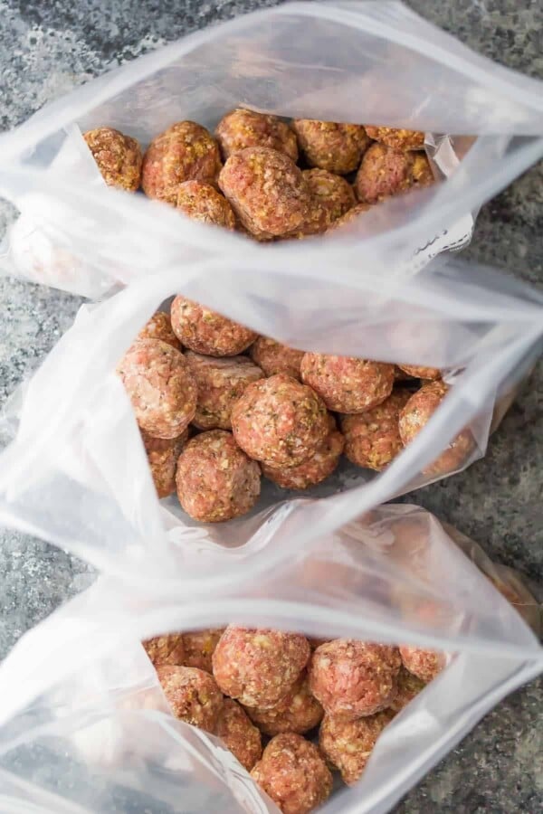 Freezer Meal Do's & Don'ts meatballs in freezer bags