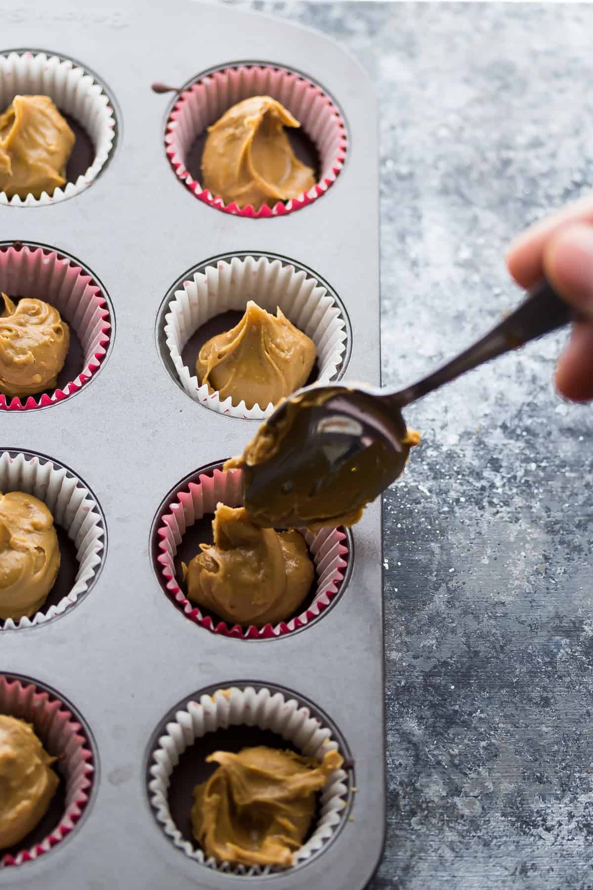 Salted Dark Chocolate Cookie Butter Cups