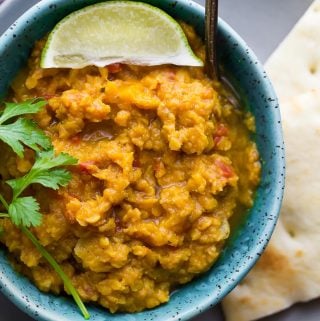 Slow Cooker Butternut Squash Lentil Curry | Sweet Peas & Saffron