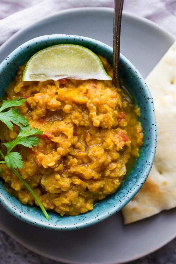 Slow Cooker Butternut Squash Lentil Curry | Sweet Peas & Saffron