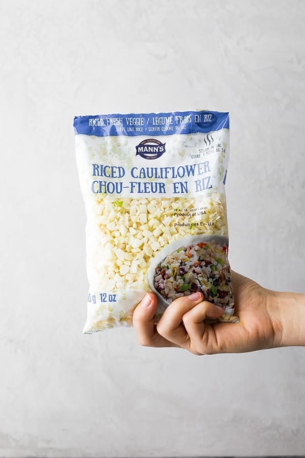 Bag of Cauliflower Rice for the Chicken Enchilada Casserole