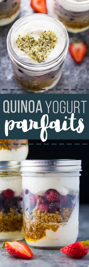 berry quinoa yogurt parfaits (make ahead)