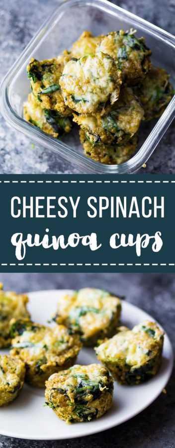 cheesy spinach quinoa cups (with video)