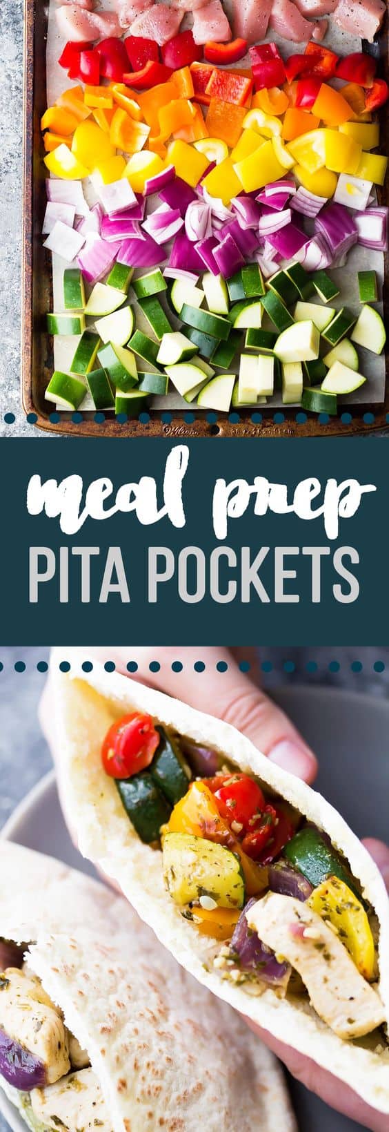 These meal prep pesto chicken pita pockets are SO easy to make ahead, and the filling is incredibly versatile...I share 2 ways to use this filling so you never get bored with your work lunch through the week.
#mealprep #sheetpan #pita #chicken #lunch #sweetpeasandsaffron