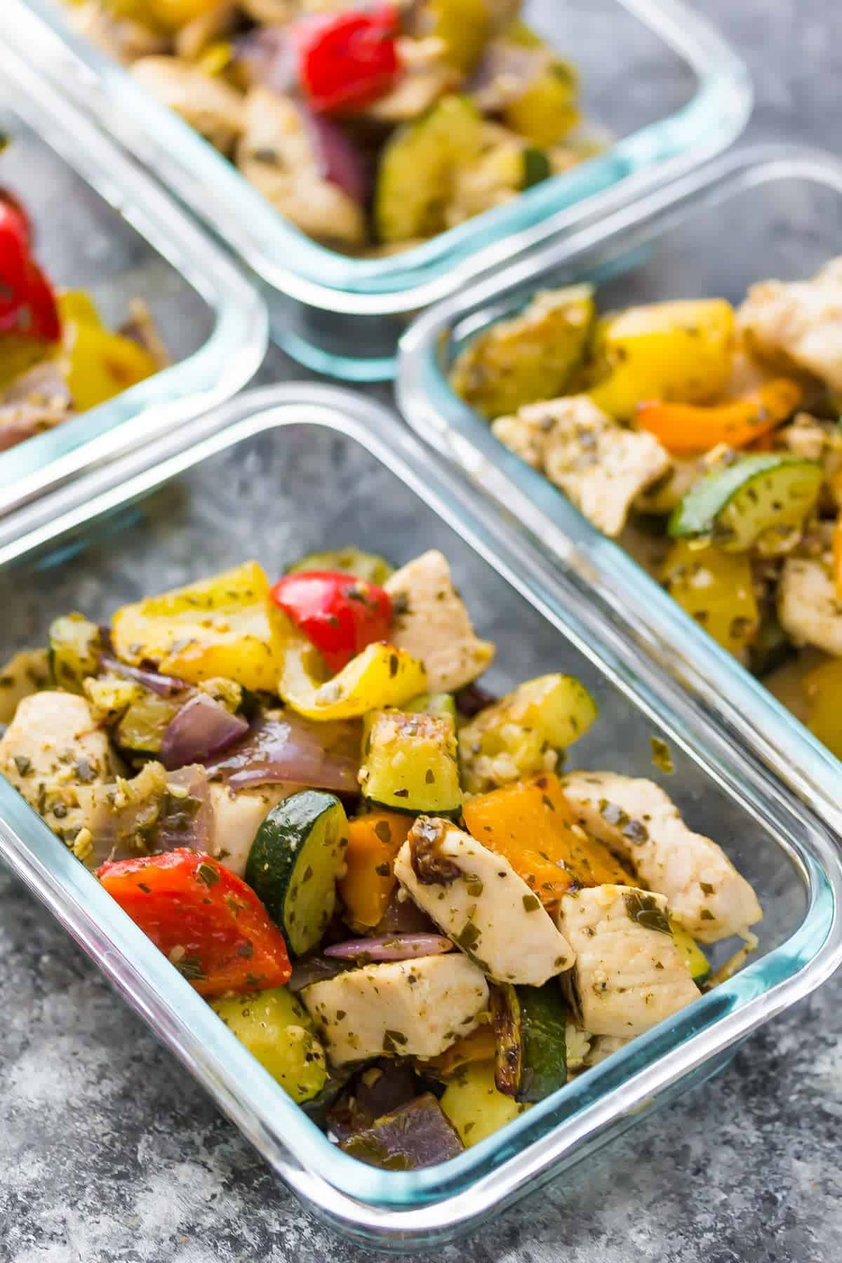 Weekday Meal-Prep Pesto Chicken & Veggies Recipe by Tasty