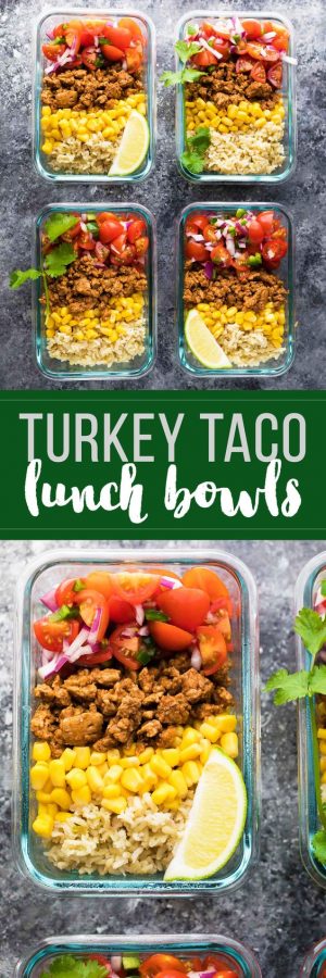 turkey taco lunch bowls (meal prep)