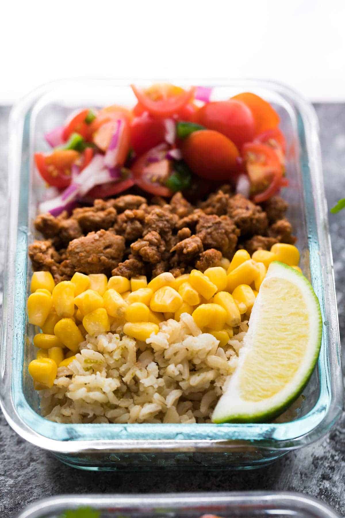 Turkey Taco Lunch Bowls (Meal Prep) | Sweet Peas and Saffron