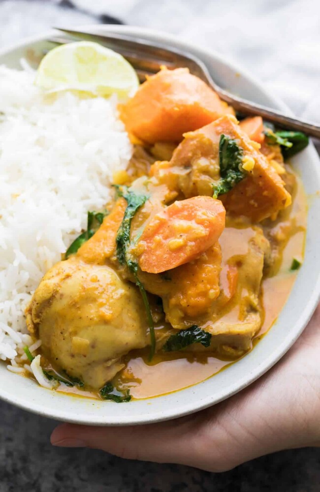 Slow Cooker Sweet Potato Chicken Curry (Freezer To Crock Pot) - Sweet ...