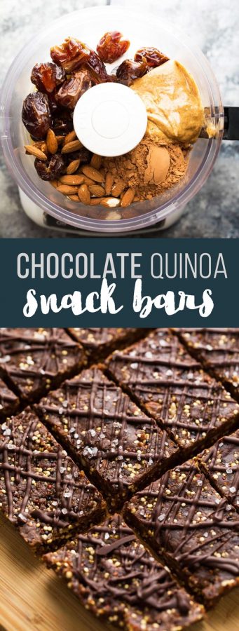 chocolate almond quinoa snack bars (+ video)