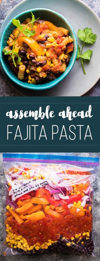 (make ahead) one pot black bean fajita pasta