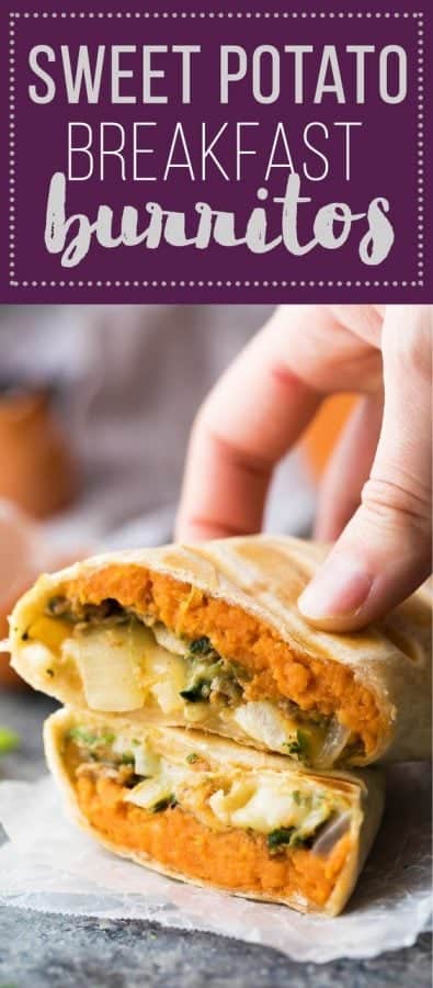 southwestern sweet potato breakfast burritos
