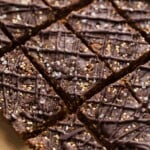 chocolate almond quinoa snack bars cut into rows