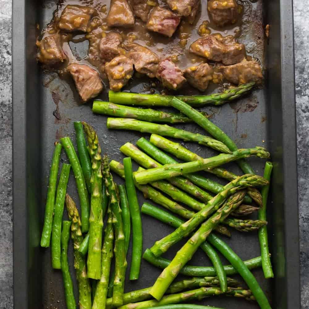 Make Ahead Hoisin Ginger Steak, Asparagus & Green Beans - Sweet Peas ...