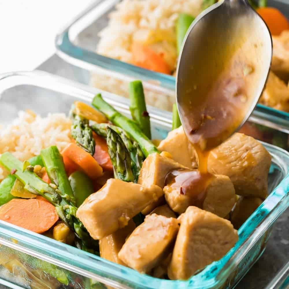 Maple Ginger Chicken Meal Prep Lunch Bowls (+ Video) Sweet Peas and