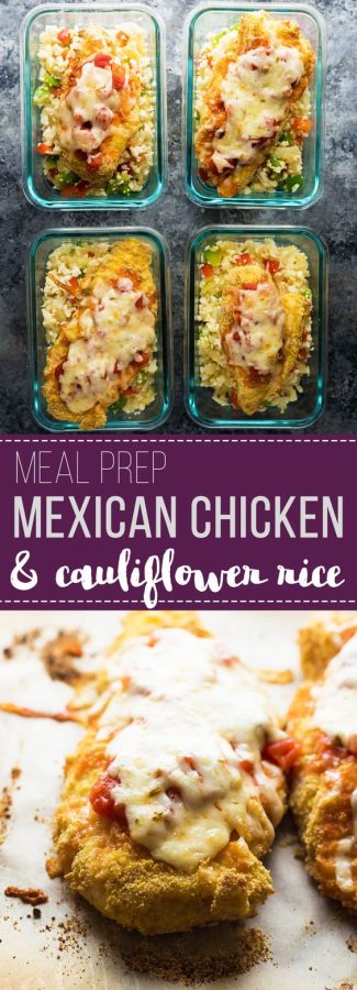 mexican chicken parm meal prep bowls (+ video)